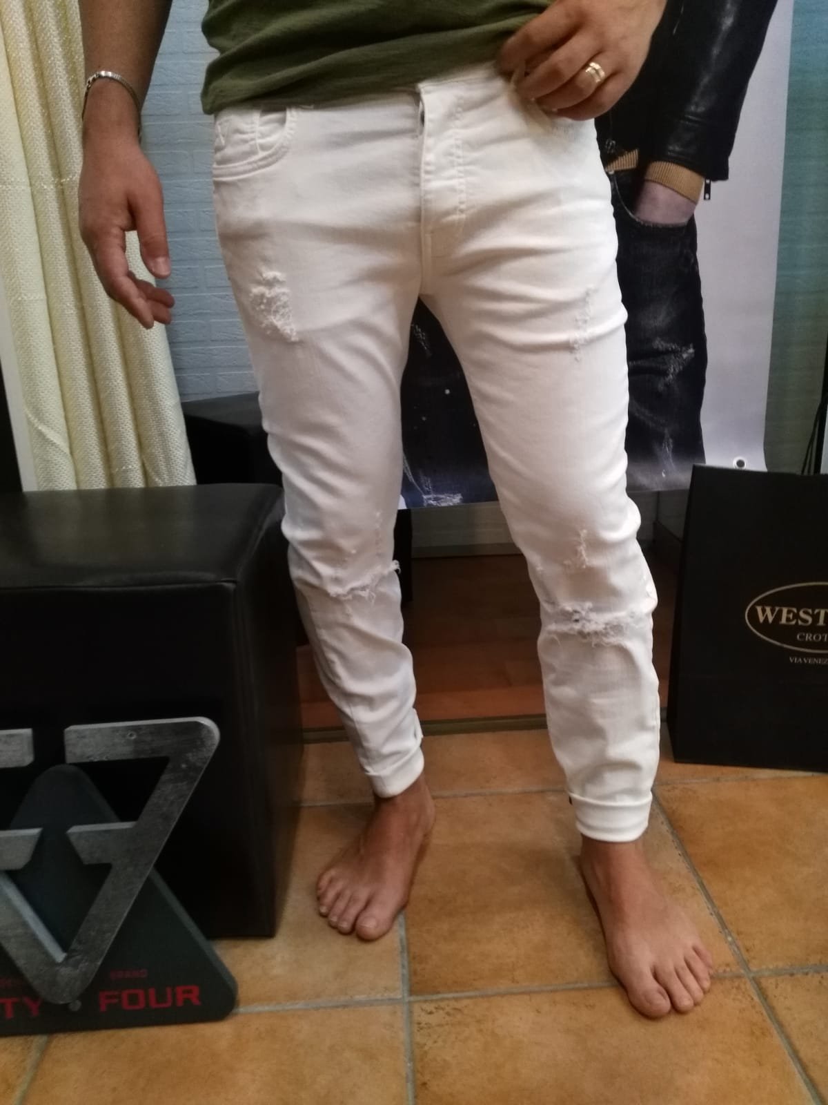 JEANS FIFITY FOUR GLINT - BIANCO