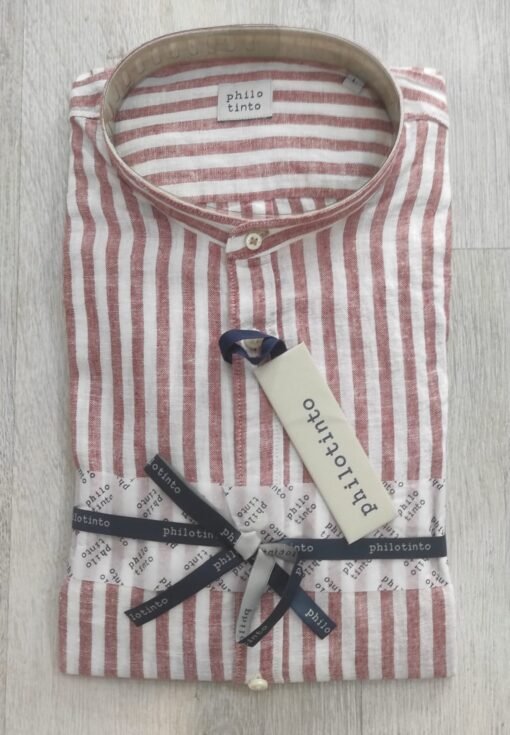 CAMICIA IN LINO FHILOTINTO ART. 01CA - BORDEAUX